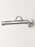 Chrome / Round Backplate slotted metal picture wall light, unlit