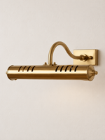Copper / Rectangular Backplate slotted metal picture wall light, unlit