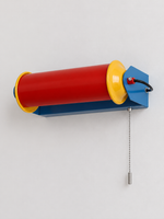 Primary-Color Cylinder Wall Light, 30 or 40 cm — 30 cm / Pull-chain — unlit product view