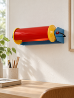 Primary-Color Cylinder Wall Light, 30 or 40 cm — 30 cm / Hardwired — unlit interior scene