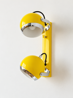 Retro dome wall spotlight 05 yellow double opal