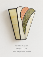 Colored glass fan wall light dimensions
