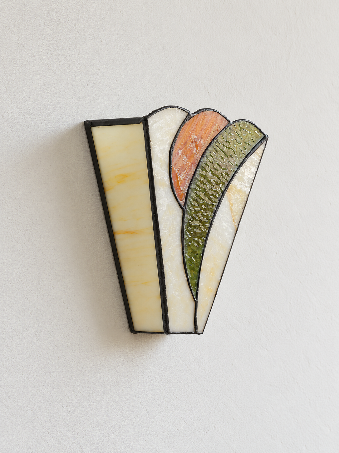 Colored glass fan wall light hero