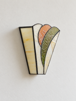 Colored glass fan wall light hero