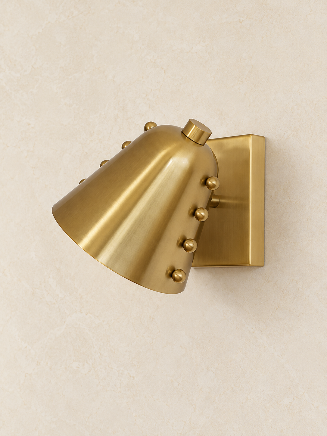Rivet-detail metal wall light 01 copper
