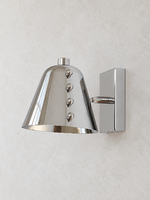 Rivet-detail metal wall light 02 chrome