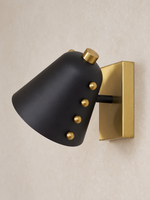 Rivet-detail metal wall light 05 finish detail
