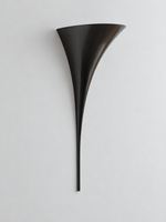 40 cm Tapered Metal Uplight Wall Sconce — Black / 40 cm — unlit product view