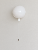 Ivory white 20 cm balloon glass wall light, unlit