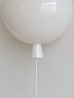 Ivory glass tapered neck and hanging cord detail