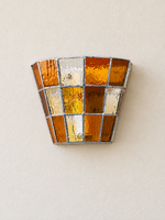 MB4852-B mosaic half-cone wall sconce, orange unlit