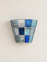 MB4852-B mosaic half-cone wall sconce, blue unlit