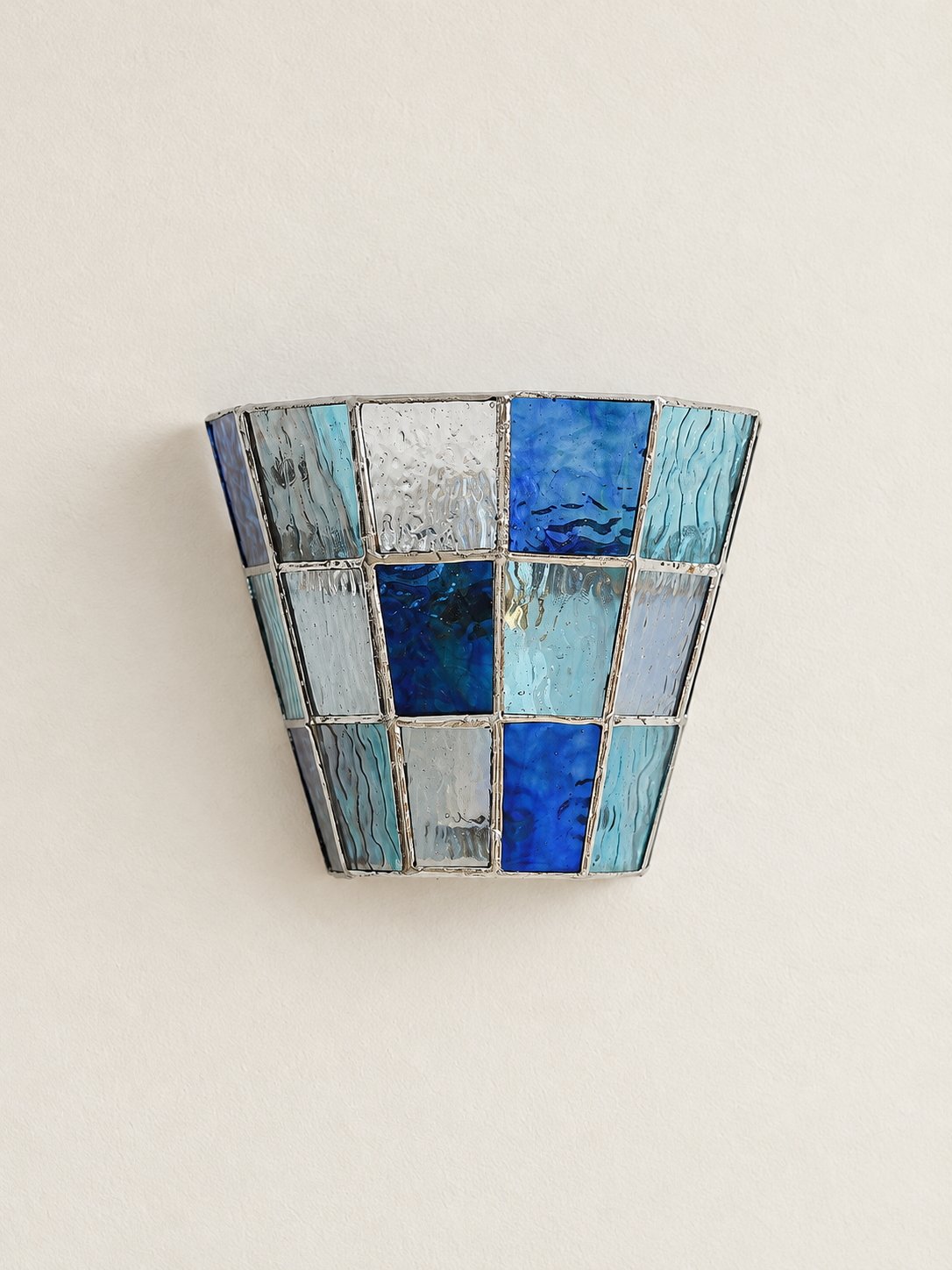 MB4852-B mosaic half-cone wall sconce, blue unlit