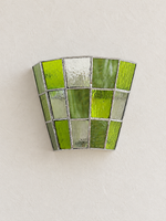 MB4852-B mosaic half-cone wall sconce, green unlit
