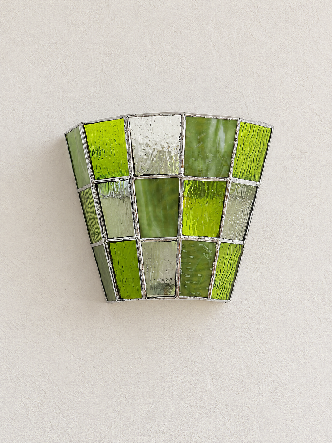 MB4852-B mosaic half-cone wall sconce, green unlit