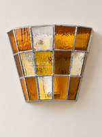 MB4852-B mosaic half-cone wall sconce, orange glass detail