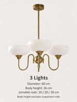 Three-light chandelier dimensions: diameter60cm body26cm