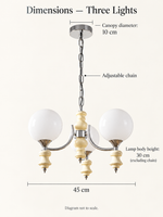 Three-light chandelier dimensions: diameter45cm body30cm excluding chain