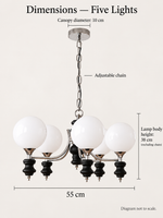 Five-light chandelier dimensions: diameter55cm body38cm excluding chain