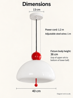 Pendant dimensions: diameter40cm, body36cm, canopy13cm