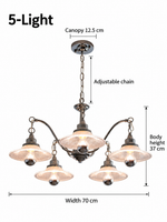 Chrome prismatic glass chandelier dimensions
