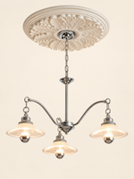 Chrome prismatic glass chandelier sku 3