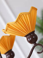 MD4660 pleated shade chandelier, fabric shade detail
