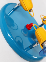 Blue and Yellow Three-Head Adjustable Ceiling Light, blue and yellow, shown unlit, image 4