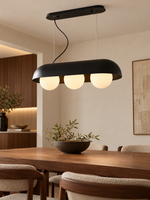 Capsule Opal Globe Linear Pendant Light - detail view