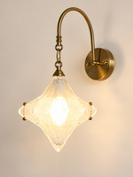 Star Glass Chain Wall Sconce - Copper-tone