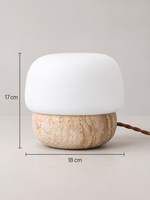 Travertine and Opal Glass Table Lamp — 03_dimensions