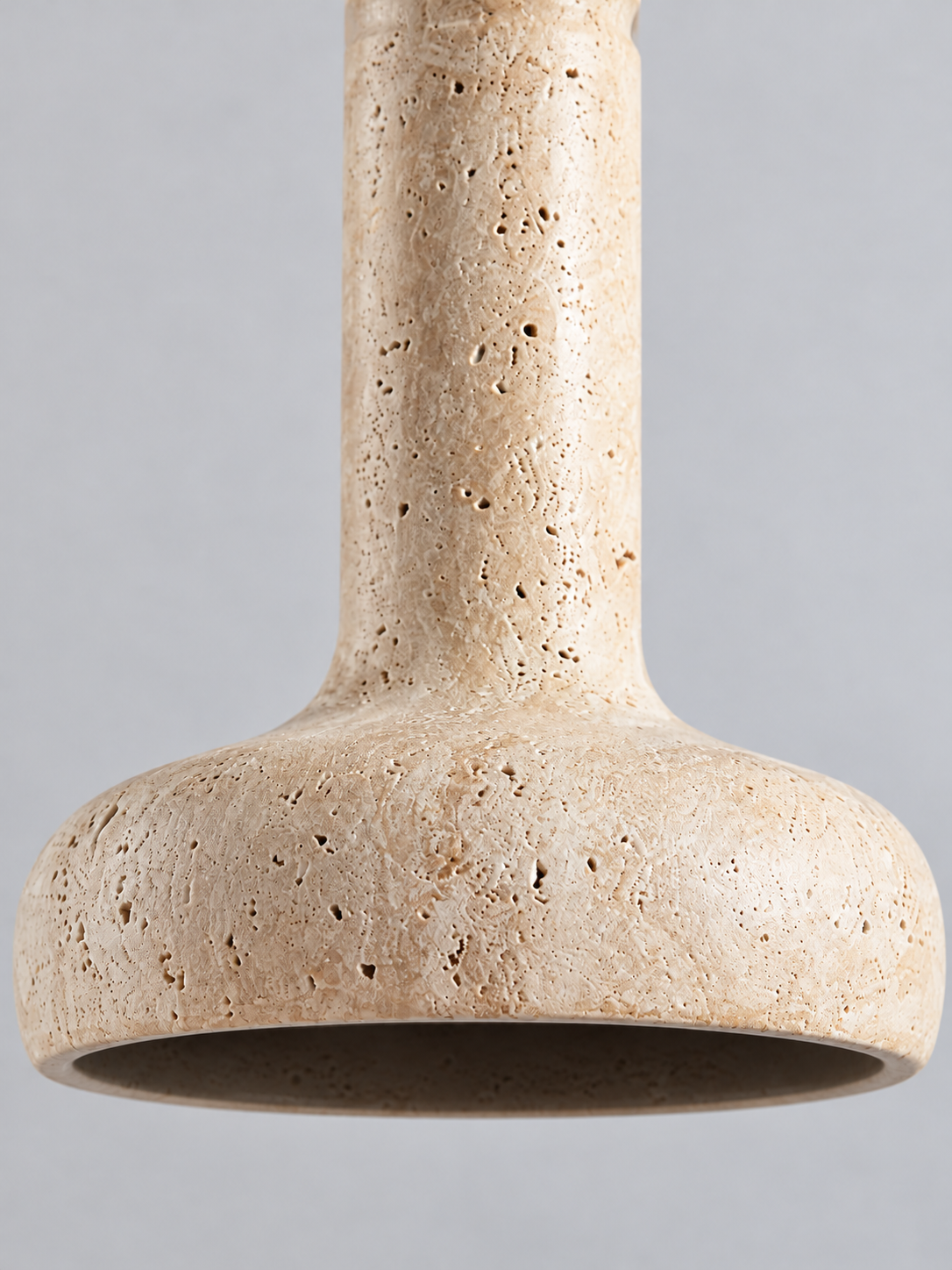 Long-Neck Travertine Pendant, Single or Three-Light — detail v2