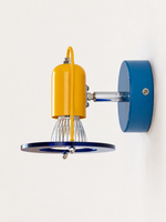 Blue / Spotlight / Hardwired acrylic ring wall light, unlit