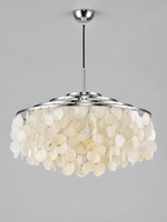 Chrome A Round 45 cm shell-disc light