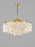 Gold A Round 45 cm shell-disc light