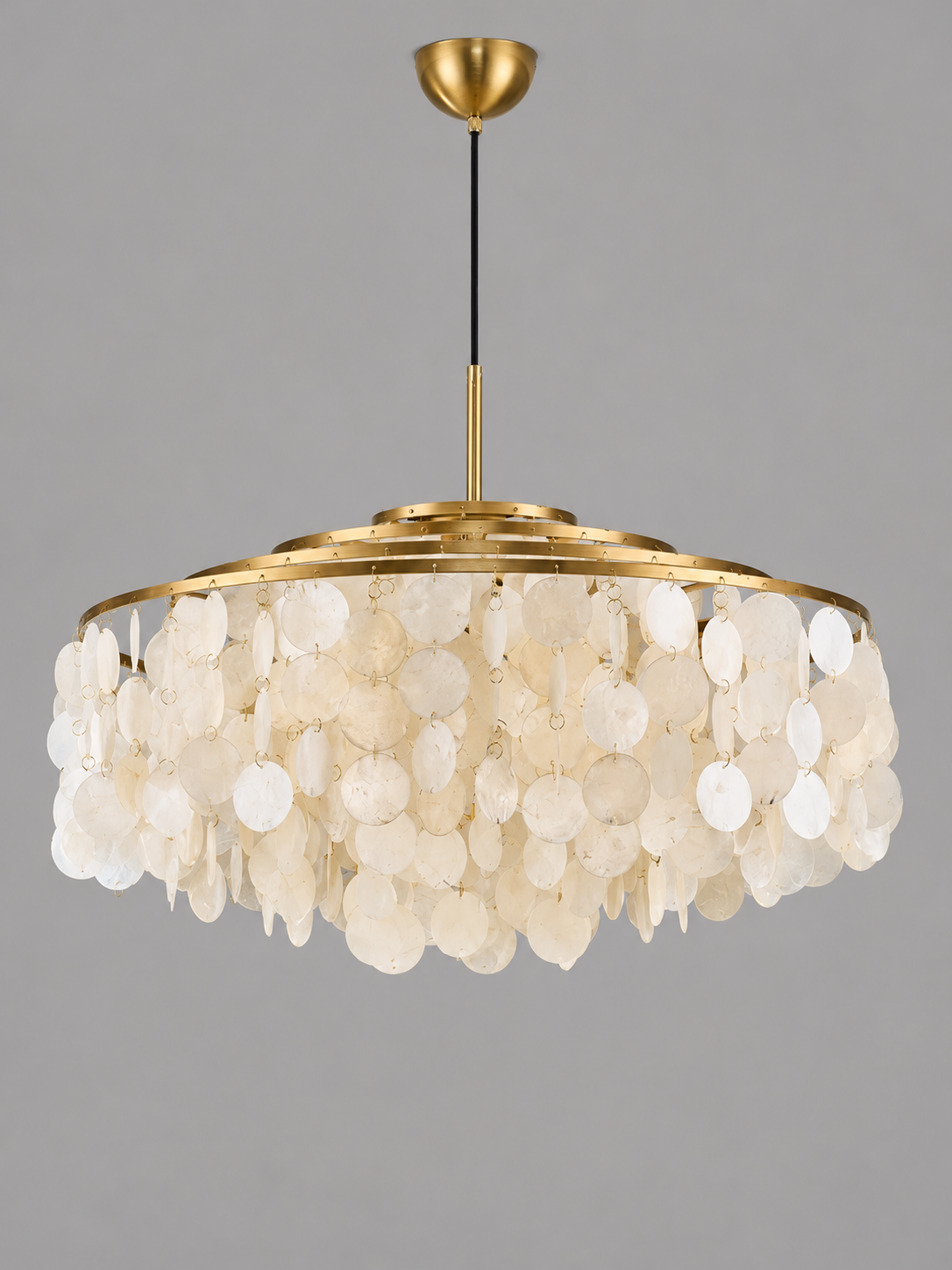 Gold A Round 60 cm shell-disc light
