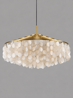 Gold A Round 80 cm shell-disc light