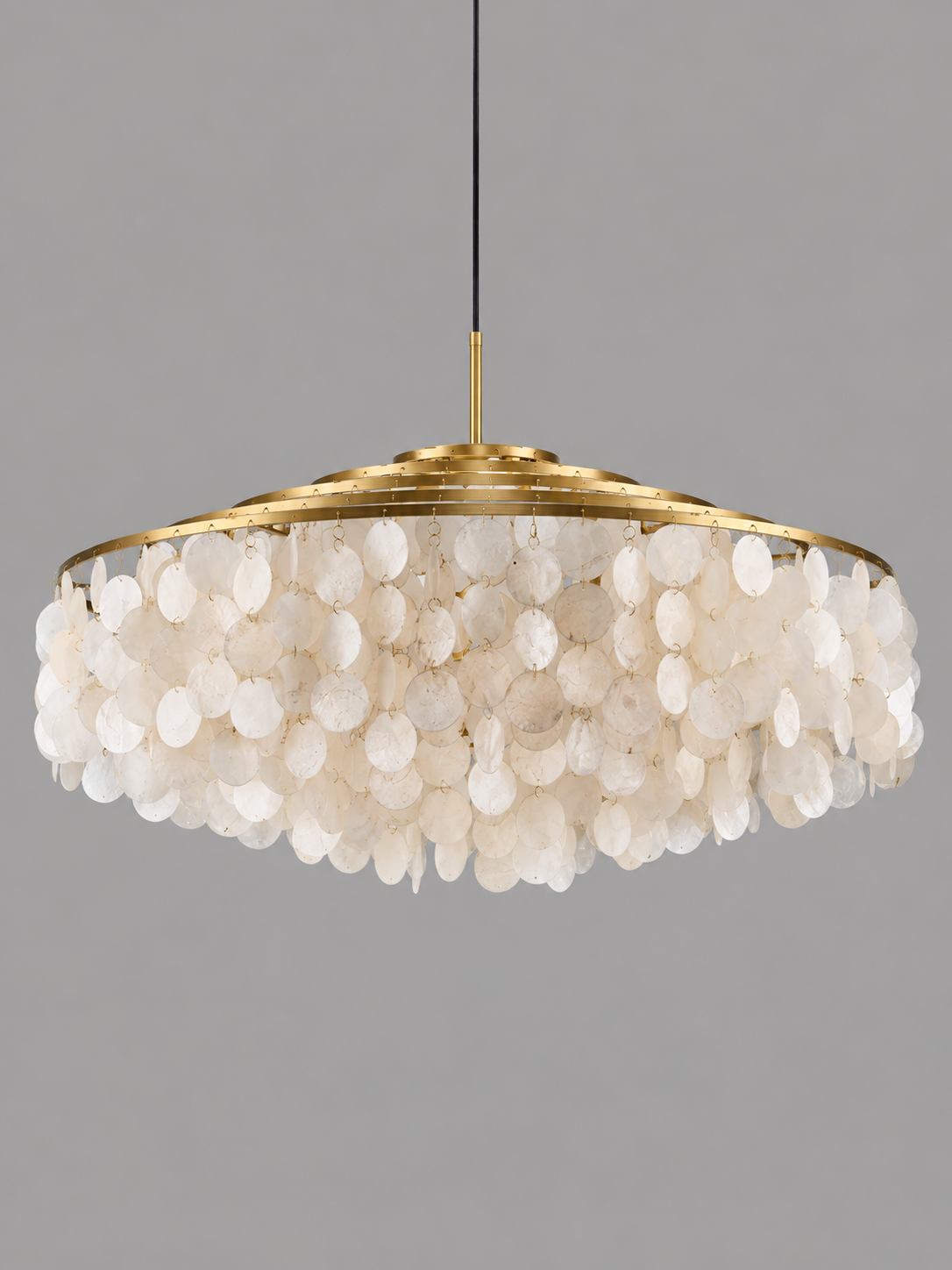 Gold A Round 80 cm shell-disc light