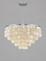 Chrome B Tiered 45 cm shell-disc light