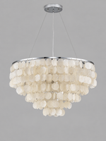 Chrome B Tiered 60 cm shell-disc light