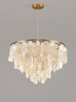 Gold B Tiered 45 cm shell-disc light
