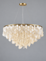 Gold B Tiered 80 cm shell-disc light