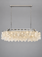 Chrome Oval 90 cm shell-disc light