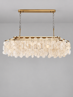 Gold Oval 90 cm shell-disc light