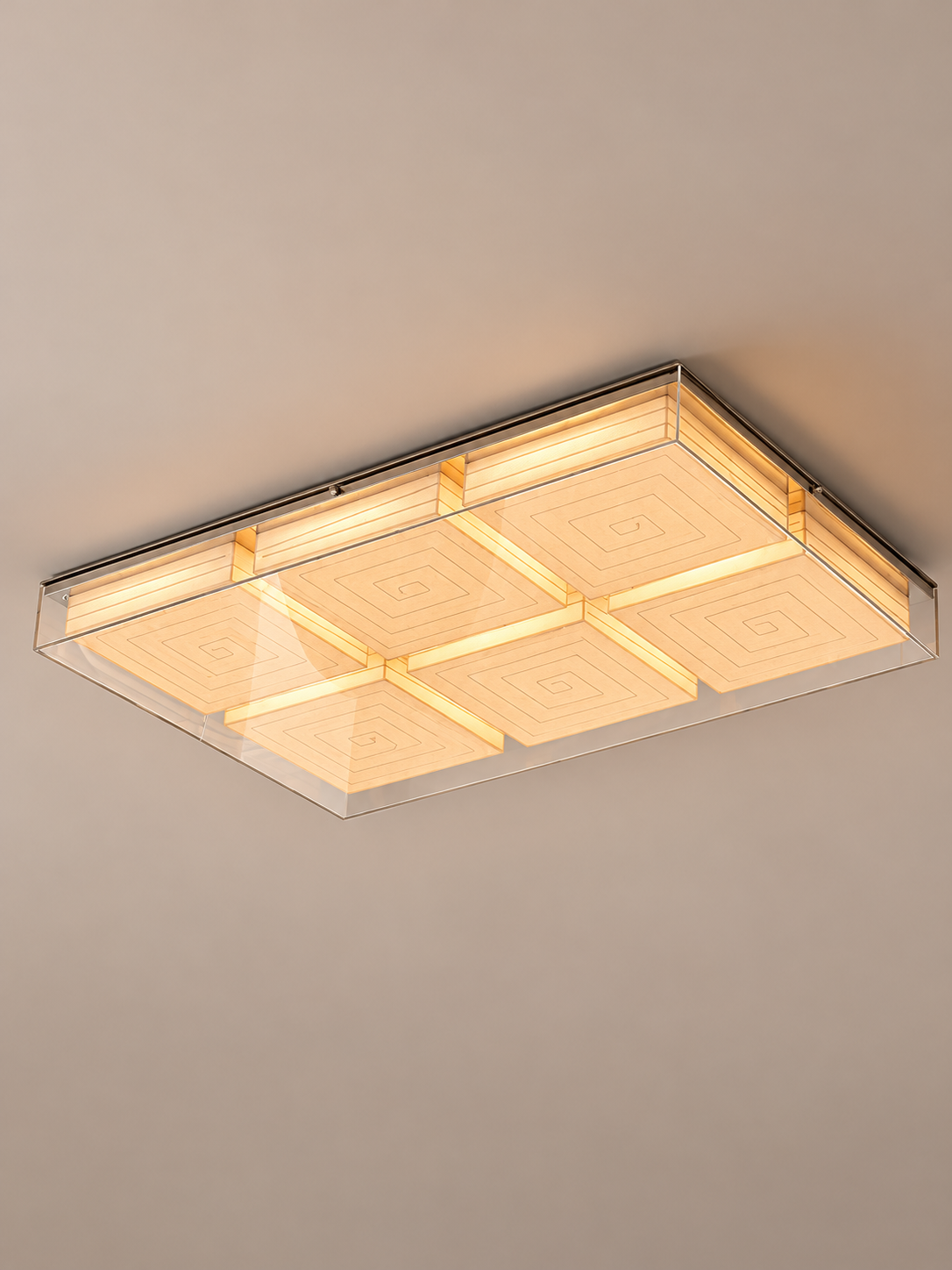 105 by 70 cm six-panel ceiling light