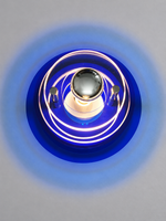 24 cm / Deep Blue / Hardwired wall sconce; demonstration bulb not included