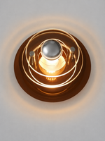 24 cm / Coffee Brown / Hardwired wall sconce; demonstration bulb not included
