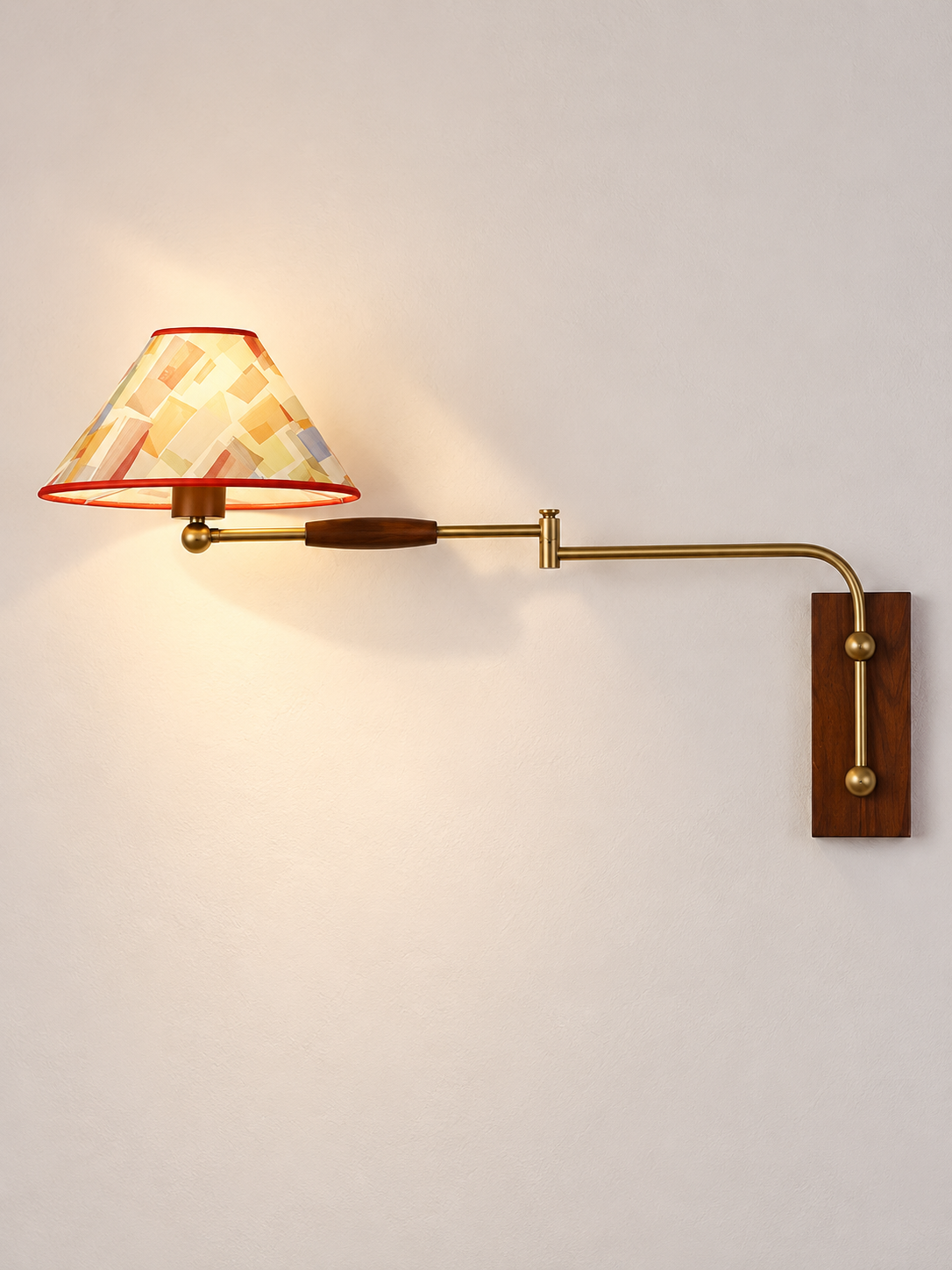 Geometric swing-arm wall light, Hardwired