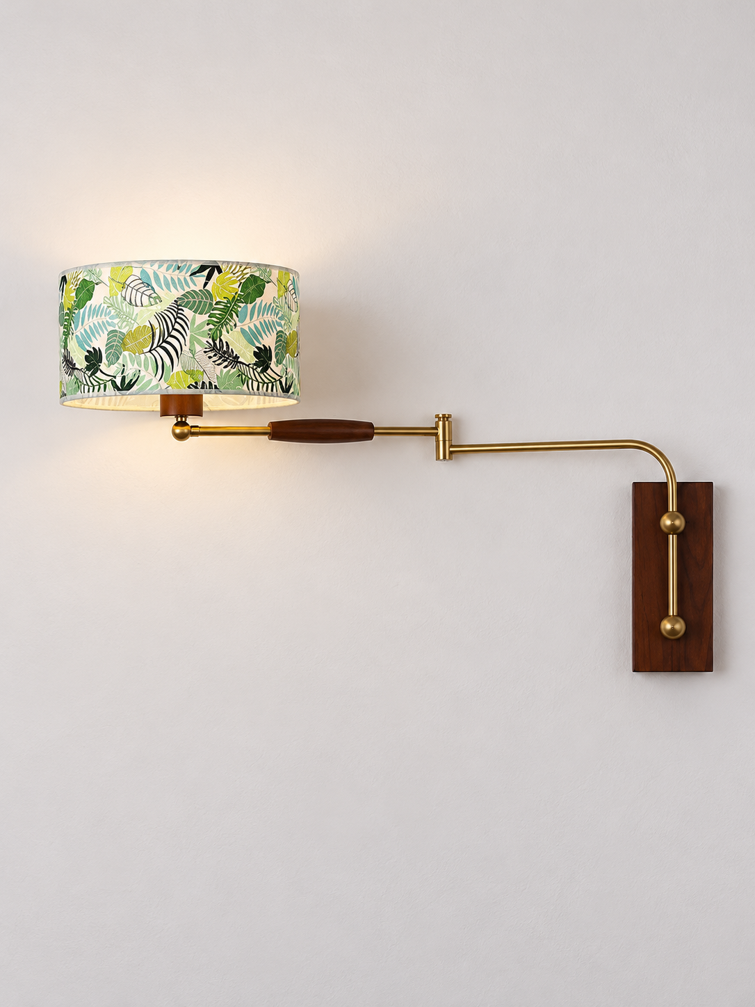 Banana Leaf swing-arm wall light, Hardwired