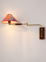 Purple Leaf swing-arm wall light, Hardwired